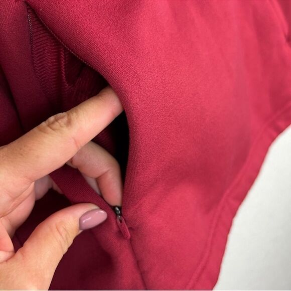 Athleta Polartec Funnel Neck Sweatshirt, Decadent Red SP - Picture 5 of 8